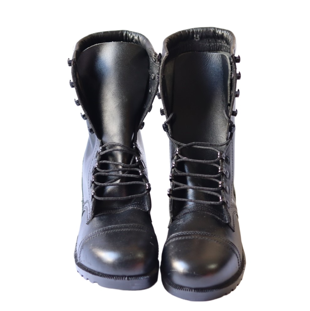 Picture of Leather Drill Hard sole Boots for Men - Cow Leather Black Boots - Leather Long Boots For Men Boots + Free Socks