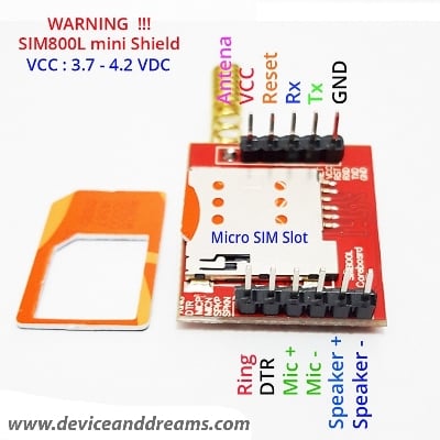 Picture of SIM800L G P R S & G S M Module With Antenna For DIY Work RC Projuct (Multicolor)