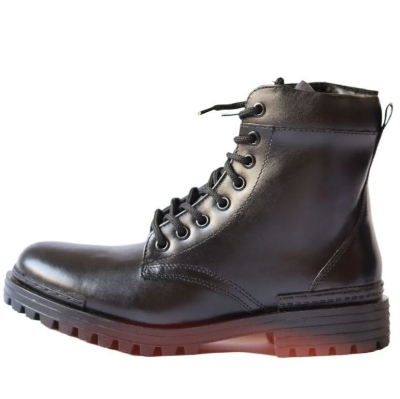 Picture of Fashion Long boots for Men | Genuine Leather Black Fashion Ankle Boot For Bikers - Premium Quality Boot