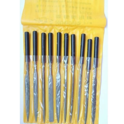 Picture of Needles Files Set (10 Pcs) Includes flat parallel, flat taper, round, half-round, three-square and square files. (Multicolor)