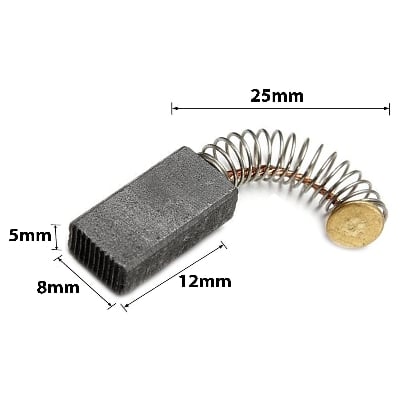 Picture of Carbon Brushes for Electric Motor, Air Blower, Drill, Angel Grander, Circular Saw, Cutting Machine, Replacement Repair Parts - drill machine (Type C)