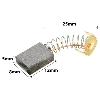 Picture of Carbon Brushes for Electric Motor, Air Blower, Drill, Angel Grander, Circular Saw, Cutting Machine, Replacement Repair Parts - drill machine (Type A)