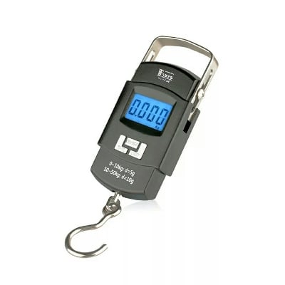 Picture of 50kg Portable Electronic LCD Digital Hanging Weight Scale F1976-744E Pocket Hook Scale Balance for Luggage Suitcase Travel Bag with Battery (Black)