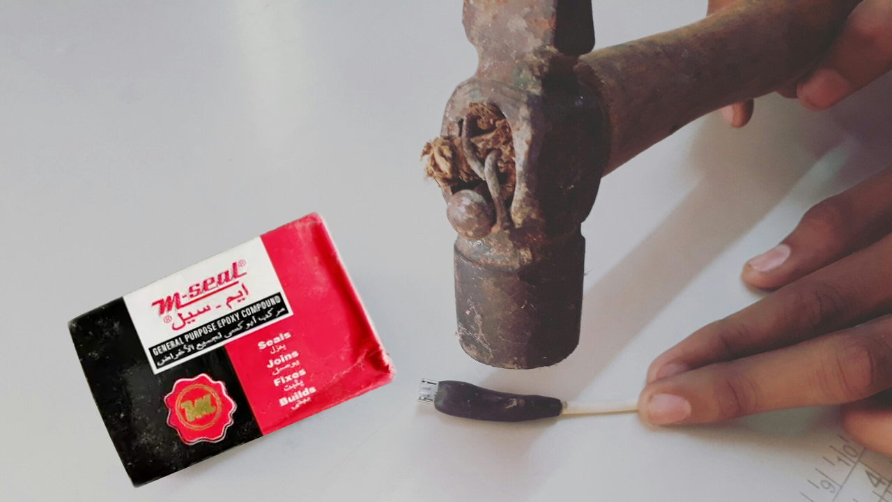 Picture of M Seal Adhesive Negative-Positive Epoxy Putty Waterproof Seal (Multicolor)