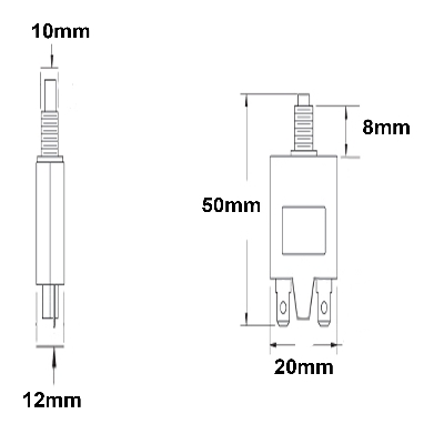 Picture of Push To Reset Circuit Breaker Universal Push To On Fuse Circuit Breaker - Remote Control Switch (2.7A Breaker)