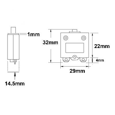 Picture of Push To Reset Circuit Breaker Universal Push To On Fuse Circuit Breaker - Remote Control Switch (10A Breaker)