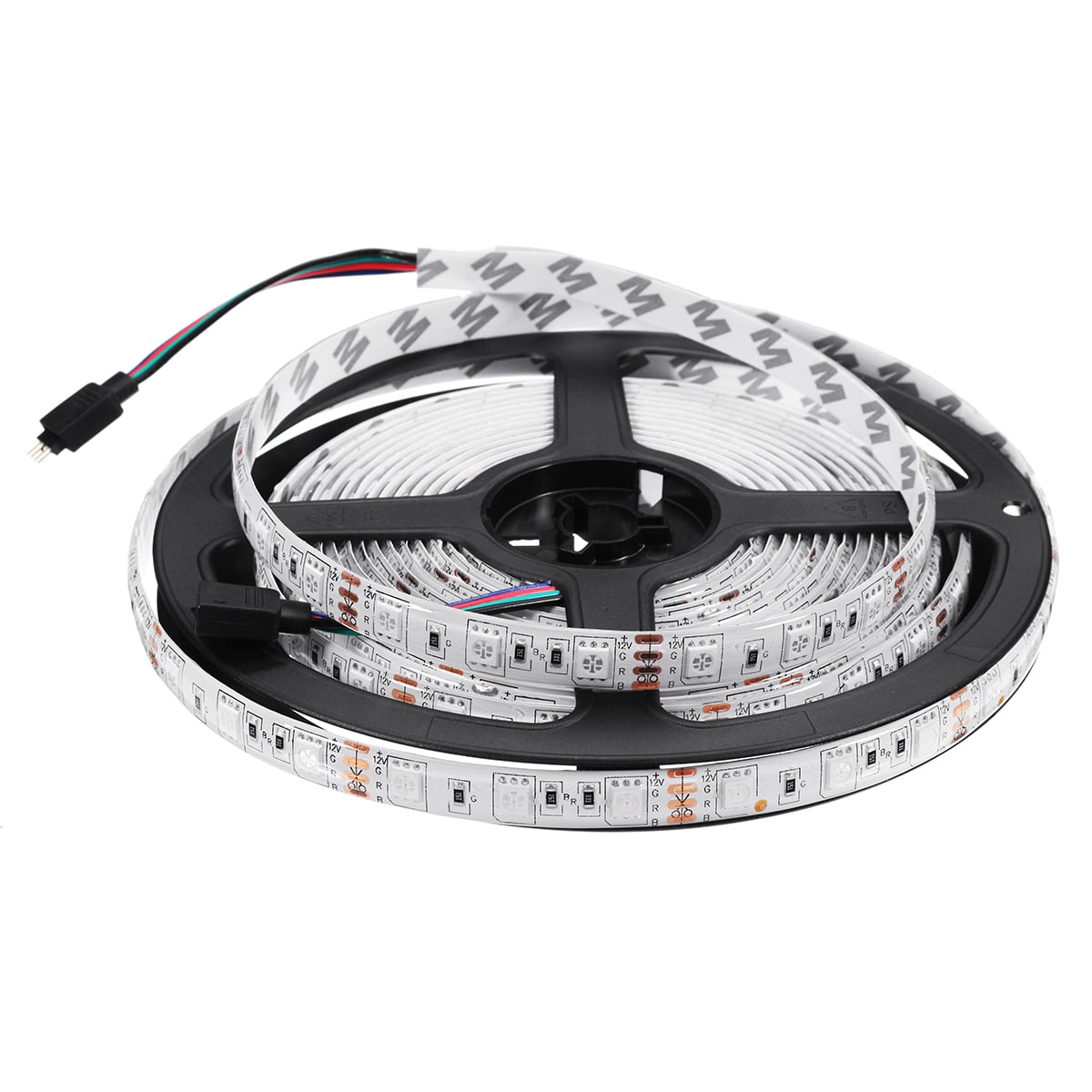 Picture of 16 Color SMD 5050 DC 12V LED Strip Light With Remote Driver 5 Meter RGB Color Fairy Lights for Ceiling Decoration (Multicolor)