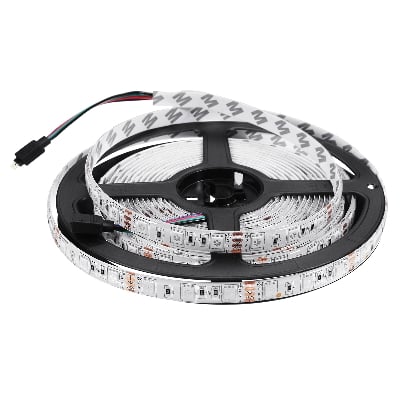 Picture of 16 Color SMD 5050 DC 12V LED Strip Light With Remote Driver 5 Meter RGB Color Fairy Lights for Ceiling Decoration (Multicolor)
