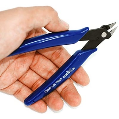 Picture of Electrical Component Wire Cable Cutters Cutting Side Snips Flush Pliers Nipper Anti-slip Rubber Mini Diagonal Pliers Hand Tools (Blue)