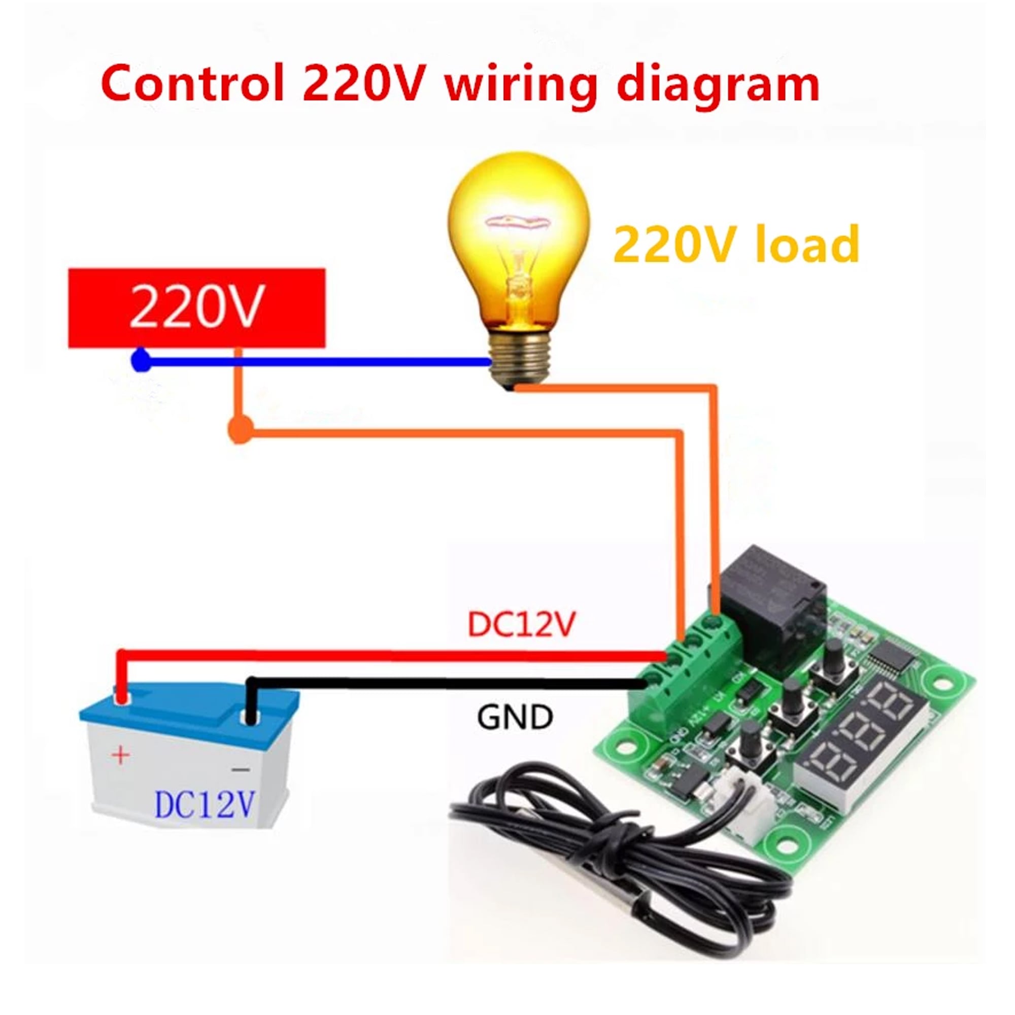 Picture of W1209 + Hygrometer + DC 12V Cooling Fan 4 inch + 12V 5A Adapter Mini Egg Incubator Combo Package for Egg Incubator System XH-M452 XM-18 HTC-2 (0.2)