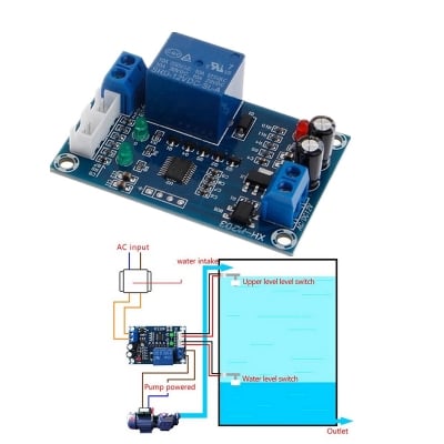 Picture of Xh-M203 Water Level Controller Automatic Water Level Controller Water Level Switch Level Water Pump Controller - Remote Control Switch (Multicolor)