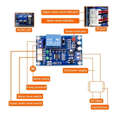 Picture of Xh-M203 Water Level Controller Automatic Water Level Controller Water Level Switch Level Water Pump Controller - Remote Control Switch (Multicolor)