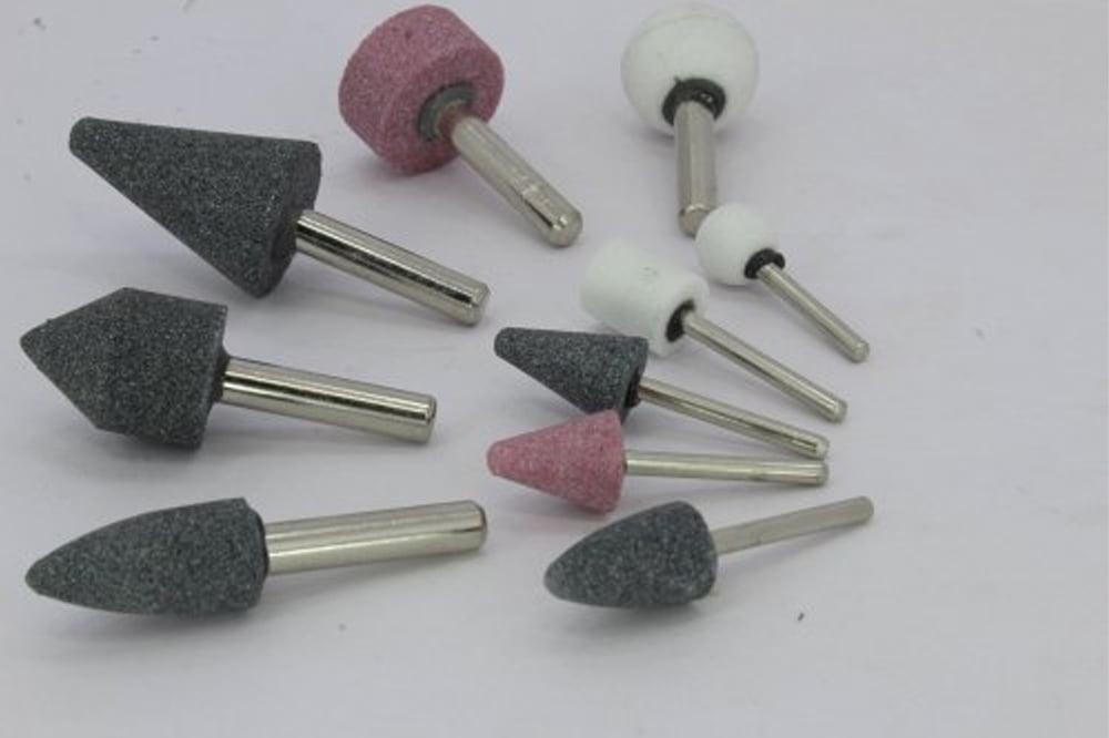 Picture of Mounted Stone Rotary Grinding Wheels 10 Pcs Set Shank Abrasive Aluminum oxide PVC Packing Ceramic Grinding Stone Bit (10 Pcs) (Multicolor)