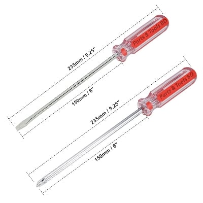 Picture of Slotted & Phillips Magnetized Tips, Durable Steel, Rust-Resistant Screw Driver Set (Multicolor)
