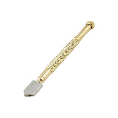Picture of Diamond Glass Cutter Auto-Oil Feed 170mm Pencil Style YG8 Alloy Antislip Metal Handle Self-lubricating Carbide Glass Tile Marble Cutting Tools (Multicolor)
