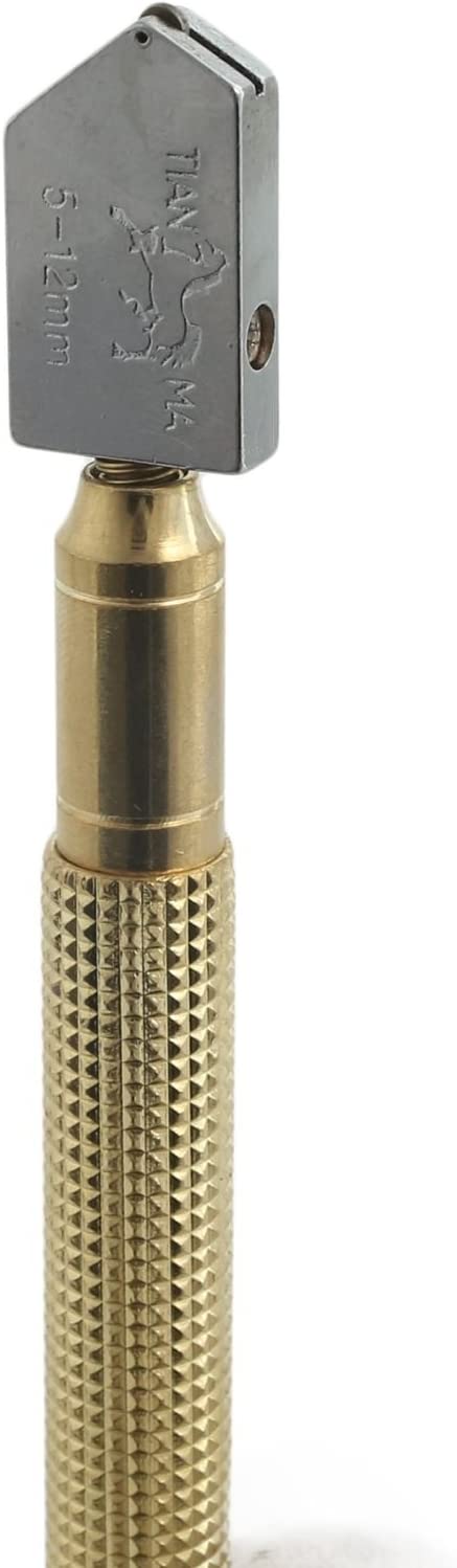 Picture of Diamond Glass Cutter Auto-Oil Feed 170mm Pencil Style YG8 Alloy Antislip Metal Handle Self-lubricating Carbide Glass Tile Marble Cutting Tools (Multicolor)