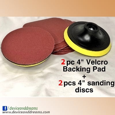 Picture of Grit Sandpapers 4 inch Sanding Disk with 5 pcs with backing pads - Simple to Use (Multicolor)