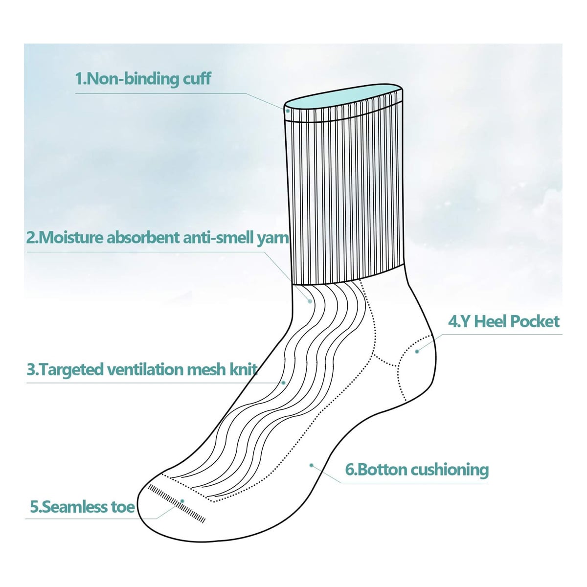 Picture of Thin Socks in Polyester Trendy Comfort, Durability, and Easy Maintenance for Everyday Wear
