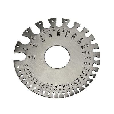 Picture of Round Thickness Wire Gauge Diameter Measurement Instrument Hand Tools (Silver)