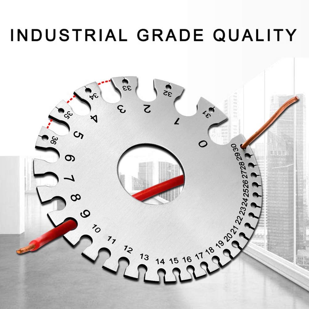 Picture of Round Thickness Wire Gauge Diameter Measurement Instrument Hand Tools (Silver)