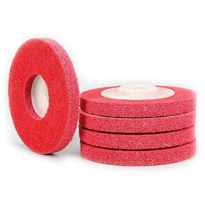 Picture of 4 inch Nylon Fiber Polishing Wheel Sanding Buffing Disc (5 Pieces) (Multicolor)