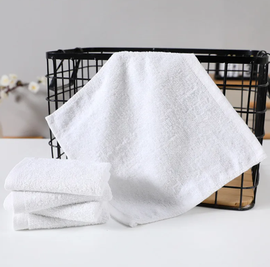 Picture of 100% Cotton Soft Small Hand Napkin Towel on Sale- Soft Face Towel White - 30cm x 30cm