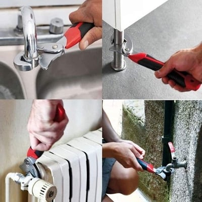 Picture of Universal 8-32mm Multi-function Quick Snap n Grip Wrenches Set Adapt For Taps, Valves, Pipes & Piping, Radiators Boilers, Wheel Bolts & Nuts ()