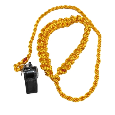 Picture of Security Lanyard with Whistle - Golden Color Security guard Lanyard with Whistle