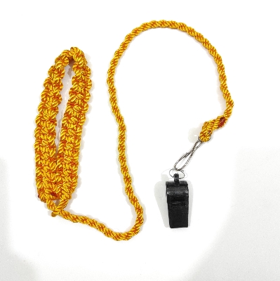 Picture of Security Lanyard with Whistle - Golden Color Security guard Lanyard with Whistle