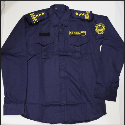 Picture of Best Quality security uniforms for Guards - Security Personnel Security Staff-Men's Security Guard Uniform  Blue Shirt - Blue  Trouser with Belt, Cap,  Shoulder, bach