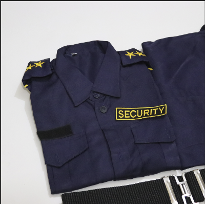 Picture of Best Quality security uniforms for Guards - Security Personnel Security Staff-Men's Security Guard Uniform  Blue Shirt - Blue  Trouser with Belt, Cap,  Shoulder, bach