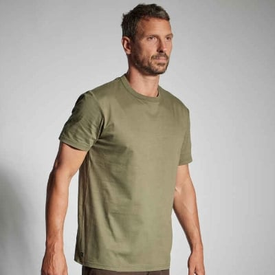 Picture of Classic Olive Green Plain T-Shirt for Men – Soft, Comfortable & Versatile Everyday Wear