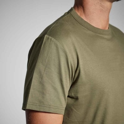 Picture of Classic Olive Green Plain T-Shirt for Men – Soft, Comfortable & Versatile Everyday Wear