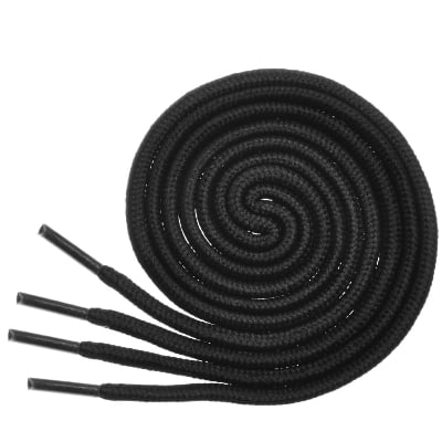 Picture of Long Boots Laces Black, Black Round Shoe laces - Sneakers Laces -Dress Shoes Shoelaces For Boots Shoe 180cm+ 2pcs