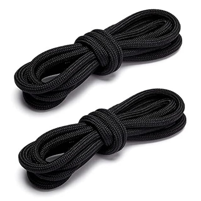 Picture of Long Boots Laces Black, Black Round Shoe laces - Sneakers Laces -Dress Shoes Shoelaces For Boots Shoe 180cm+ 2pcs
