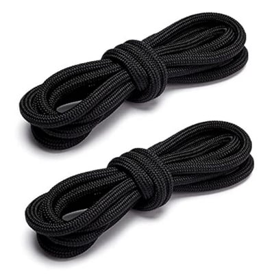 Picture of Long Boots Laces Black, Black Round Shoe laces - Sneakers Laces -Dress Shoes Shoelaces For Boots Shoe 180cm+ 2pcs