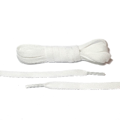 Picture of White shoe sneakers laces -Replacement Laces White- Flat Shoe Laces for Sneakers Premium Quality -115cm