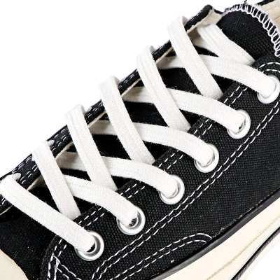 Picture of Polyester Thick Flat white Shoelaces Shoe Lace- sneakers lace-   (White Set of 1) 120cm+ White Running Shoe lace