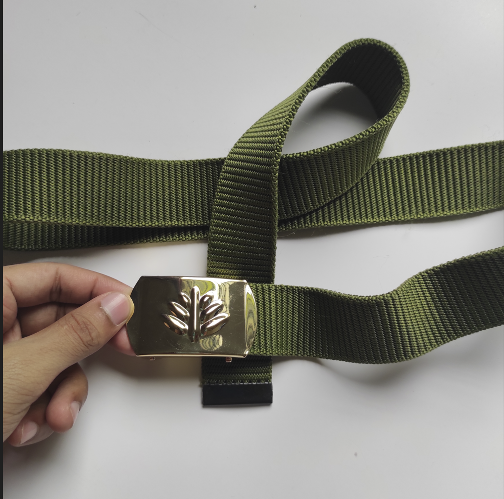 Picture of Olive Fabric Belts Metal Sapla Bookless- Premium Fabric Men Belt