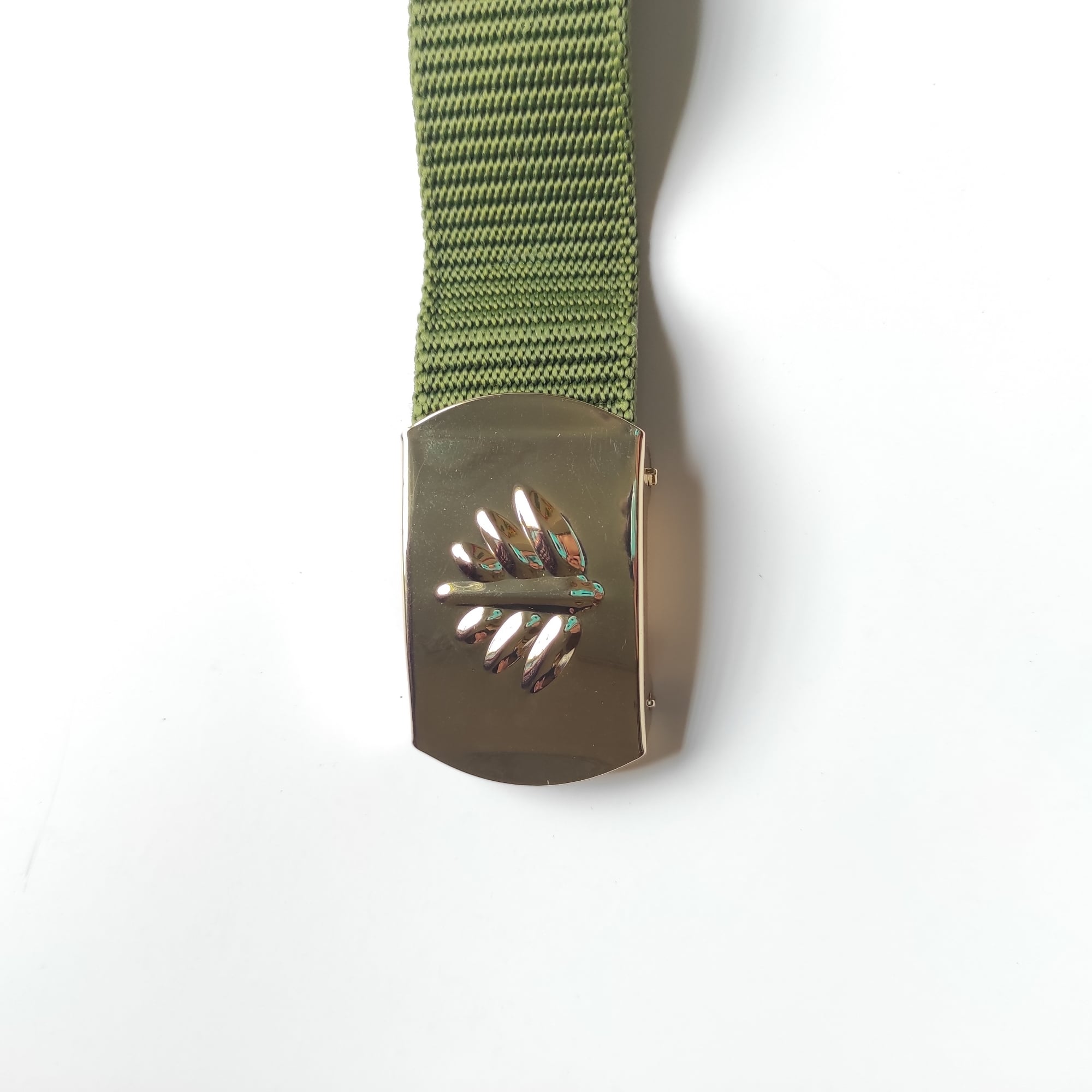 Picture of Olive Fabric Belts Metal Sapla Bookless- Premium Fabric Men Belt