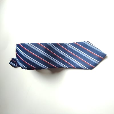 Picture of Navy Blue Stripe Silk Ties for Men - men's tie formal tie for office person