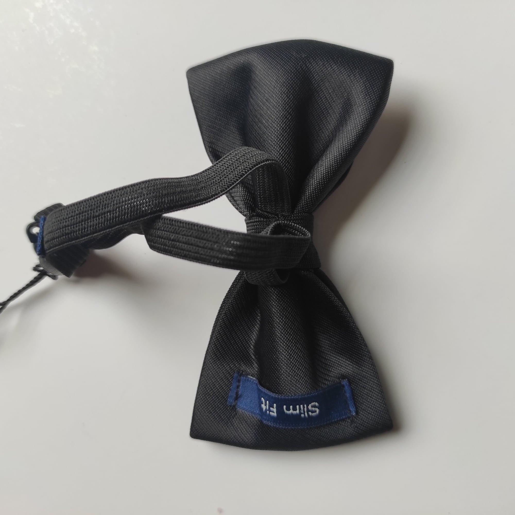 Picture of Bow tie - Readymade Clasp Classic Bowtie Plain Black Smooth Formal Tuxedo Bow Tie