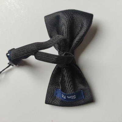 Picture of Bow tie - Readymade Clasp Classic Bowtie Plain Black Smooth Formal Tuxedo Bow Tie