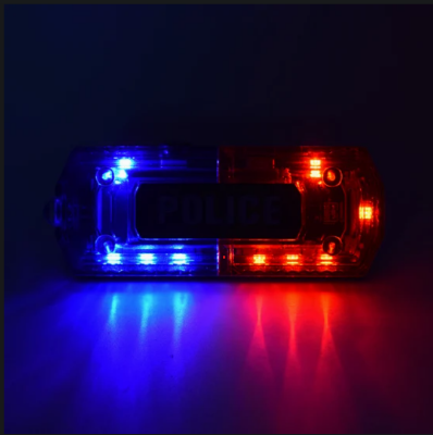 Picture of Mini LED Warning Strobe Flashing Shoulder Light for Traffic Guidance  working time16 hours  - Warning Light on Body Shoulder white charger