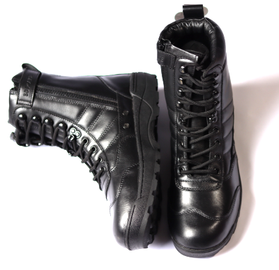 Picture of Zipper Bikers Black long boots- Leather Bikers long boots for man