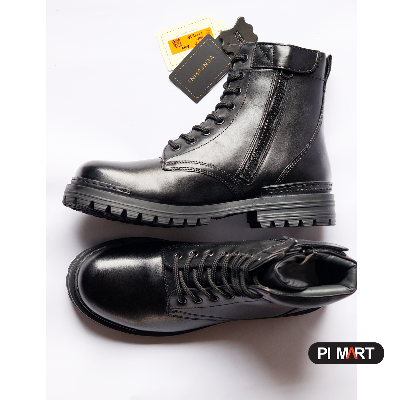 Picture of Bikers Genuine Leather boots , High Quality Zipper Bikers Boots for man