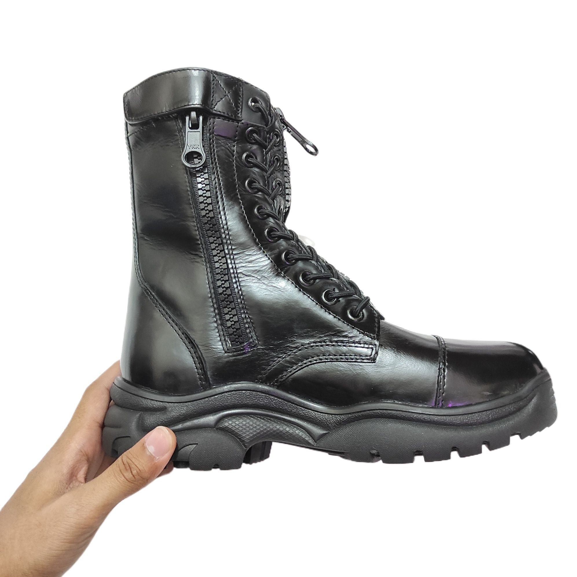 Picture of Heavy-Duty Tactical Combat Boots for Men – Side Zipper, Anti-Slip Sole, Military Grade