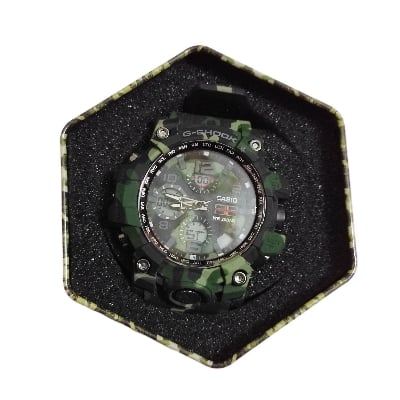 Picture of Military Camouflage G-Shock Style Watch for Men – Water-Resistant & Shockproof Dual Display