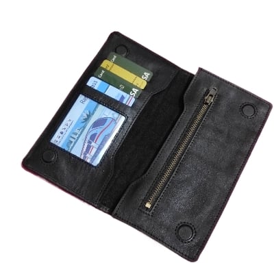 Picture of Official Bangladesh Army Leather Wallet – Long Design with Zipper, Multiple Card Slots, Military-Grade Build