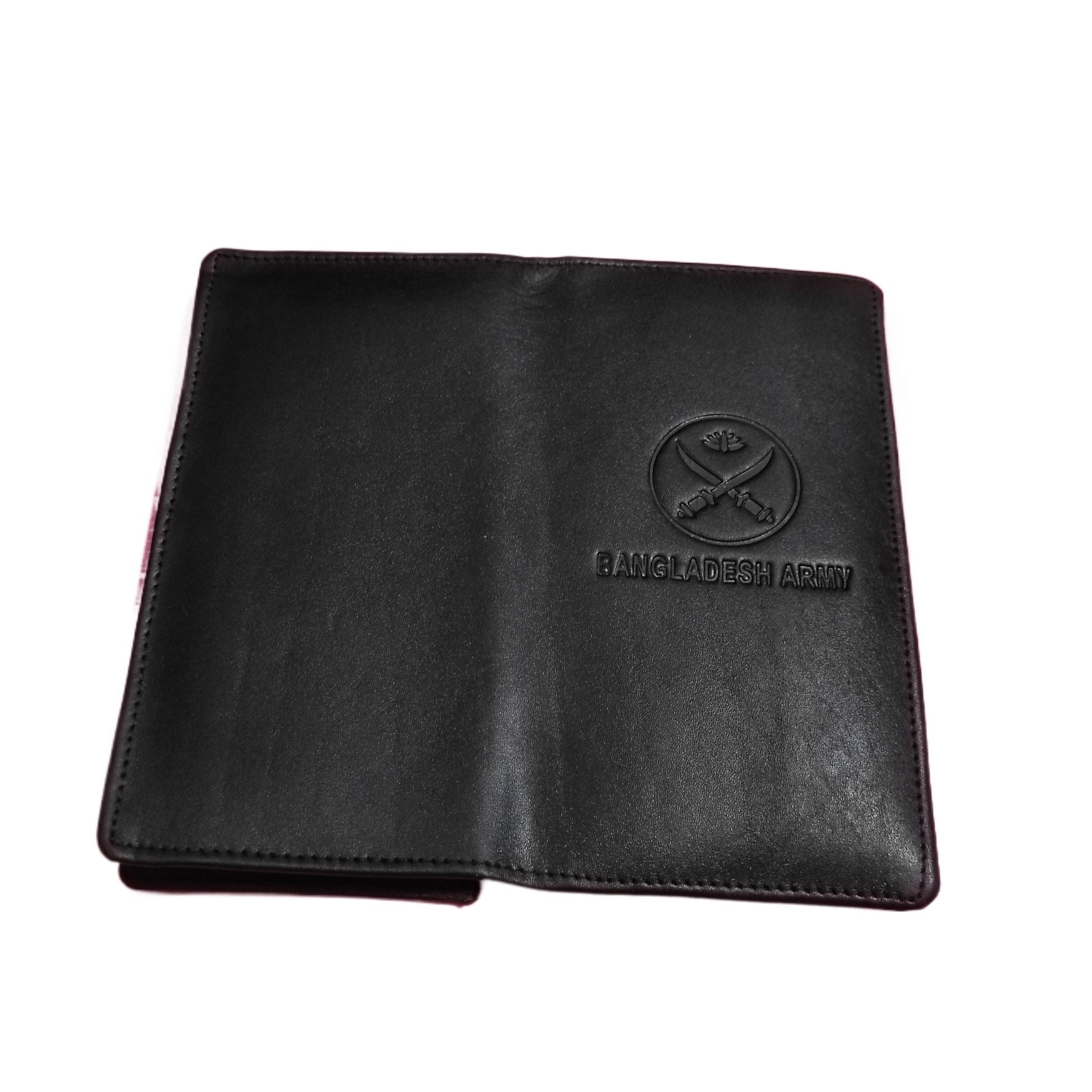 Picture of Official Bangladesh Army Leather Wallet – Long Design with Zipper, Multiple Card Slots, Military-Grade Build